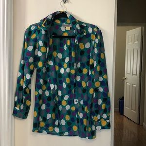 Polka dot patterned vintage blouse